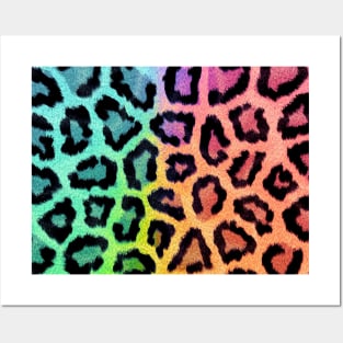 Neon Leopard Print Posters and Art